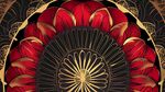 華麗紅金中式復(fù)古花紋圖案