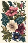 繽紛花卉插畫 盡顯自然之美