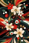 花卉抽象藝術(shù)圖案設(shè)計