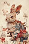 花飾萌兔的夢幻插畫世界