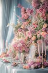 夢(mèng)幻浪漫的花卉餐桌布置
