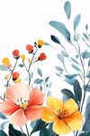 清新花卉插畫