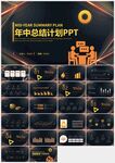 金色商務(wù)年中總結(jié)計(jì)劃PPT模板