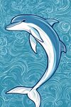 躍動(dòng)海豚與夢幻海洋波紋