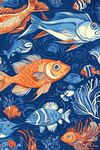 海洋魚群的夢(mèng)幻圖案世界