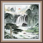 招財(cái)山水畫