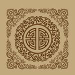 中式傳統(tǒng)福壽紋裝飾圖案
