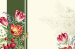 復(fù)古花卉壁畫