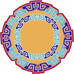 傳統(tǒng)中式圓形花紋圖案