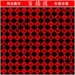 百福圖 書法真字