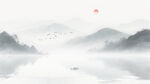 新中式山水畫背景墻