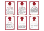 紅色邊框文字卡片展示
