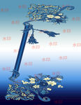 中式古典花紋裝飾圖案
