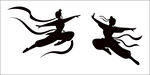 雙人武術(shù)動(dòng)作剪影