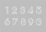 手繪風(fēng)格數(shù)字字體展示