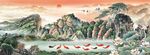 山水國畫風(fēng)景背景墻