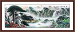 迎客松辦公室裝飾畫(huà)