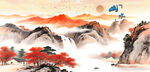山水畫(huà)鴻運(yùn)當(dāng)頭