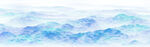 夢(mèng)幻藍(lán)調(diào)山水水彩畫(huà)