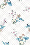 花鳥圖案無縫背景圖