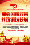 加強(qiáng)國防教育宣傳海報(bào)