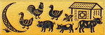 鄉(xiāng)村動(dòng)物月夜溫馨場(chǎng)景
