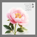 粉色牡丹