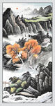玄關(guān)國畫山水