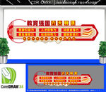教育強(qiáng)國(guó)六大特質(zhì)黨建文化墻