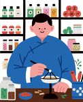 中醫(yī)稱藥插畫