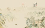 古風(fēng)山水畫背景畫