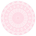 粉色曼陀羅花紋圓形圖案