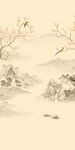 水墨山水復(fù)式樓玄關(guān)