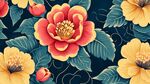 復(fù)古風(fēng)花卉圖案背景設(shè)計(jì)