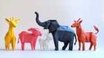 多彩折紙動(dòng)物展示