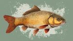 金色鯉魚(yú)插畫(huà)