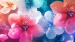 夢幻絢麗花朵背景圖
