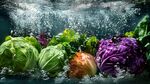 水中多彩蔬菜 清新視覺(jué)盛宴