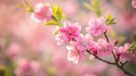 粉嫩桃花枝頭綻