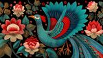 鳳凰棲花圖