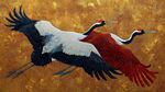 雙鶴齊飛圖