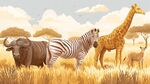 草原上的多樣野生動物