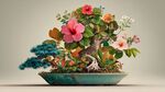 多彩花卉盆景藝術(shù)景觀
