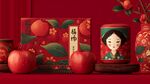 中式福飾與鮮果喜慶組合