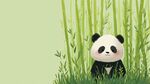 竹林中的可愛(ài)熊貓