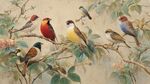 枝頭群鳥繪就靈動景致