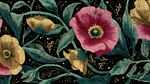 花卉綠葉精致圖案設(shè)計(jì)