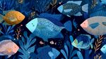 深海多彩魚群的夢幻世界