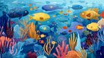 夢幻海底世界繽紛魚群