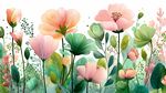 春日爛漫花卉插畫
